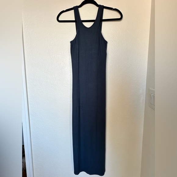 Enza Costa Ribbed Knit Tank Midi Dress Size M - Picture 2 of 8